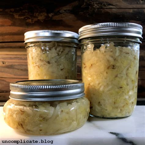 Homemade Sauerkraut In Canning Jars