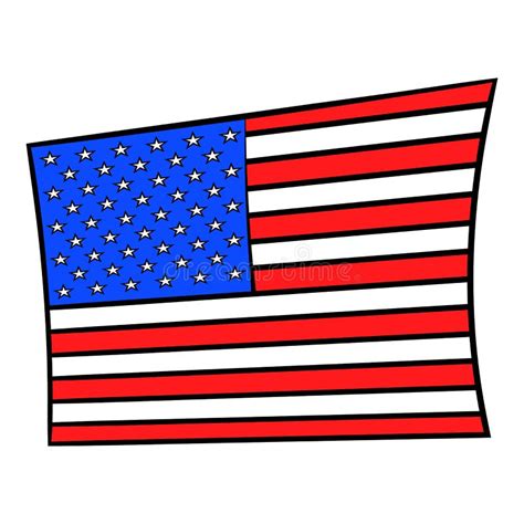 United States Flag Cartoon Image