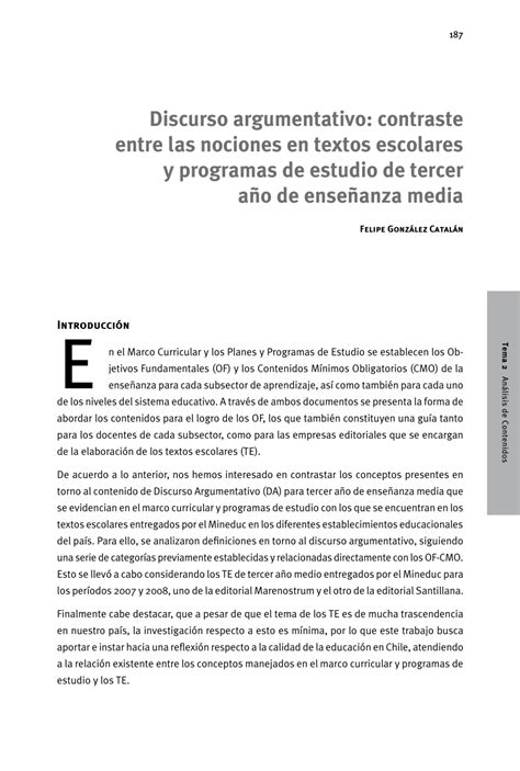 Pdf Discurso Argumentativo Contraste Entre Las Nociones En Textos