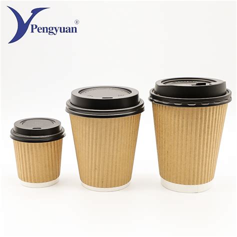 Custom Hot Drinking Ripple Wall Paper Cup Coffee Paper Cup China