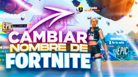 Como Cambiar El Nombre En Fortnite F Cil Y R Pido Ps Xbox