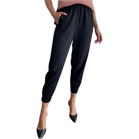 Aritzia Babaton Dexter Pull On Tuxedo Black Pants Jog Gem