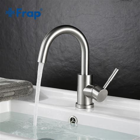 Frap New Bathroom Basin Faucet Hot And Cold Faucet Stainless Steel Bathroom Faucet Home