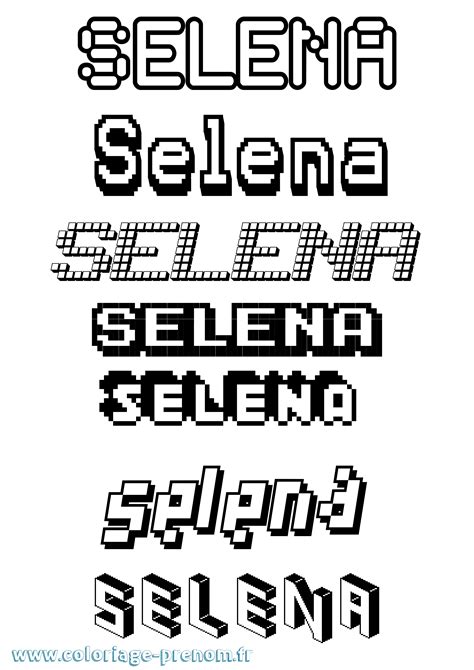 Coloriage Du Pr Nom Selena Imprimer Ou T L Charger Facilement