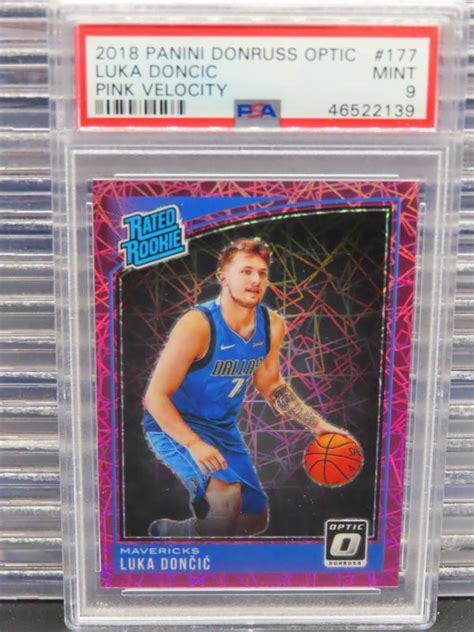 Donruss Optic Luka Doncic Pink Velocity Holo Rated Rookie Rc