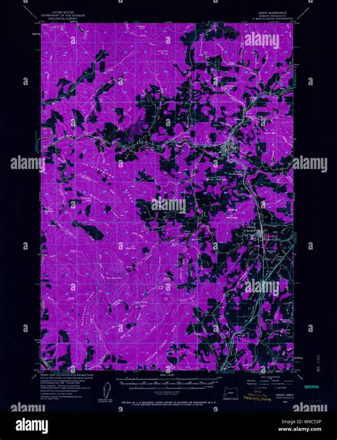 Map of drain oregon hi-res stock photography and images - Alamy