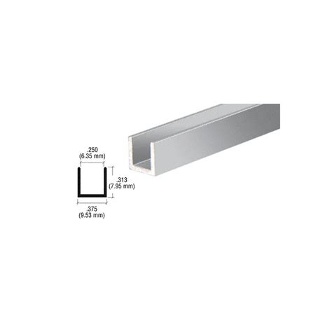 Acheter DV746BA CRL Profil En U En Aluminium 6 3 Mm 1 4 Po Anodis