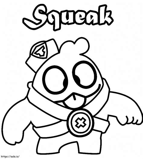 Brawl Stars Squeak Coloring Page