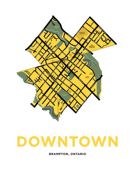 Downtown Brampton Map Print – Jelly Brothers