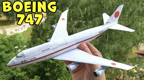 Boeing 747 Jet Papercraft Paper model | Making Papercraft Boeing | Japanese Air Force - YouTube