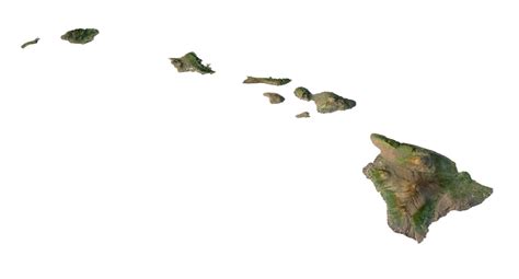 Hawaii 3D model terrain | Custom 3D Models and 3D Maps