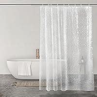 WELTRXE Heavy Duty EVA Shower Curtain Liner With Magnets Waterproof 3D