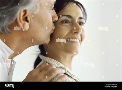 Close Up Mature Woman Kissing On High Resolution Stock Photography And