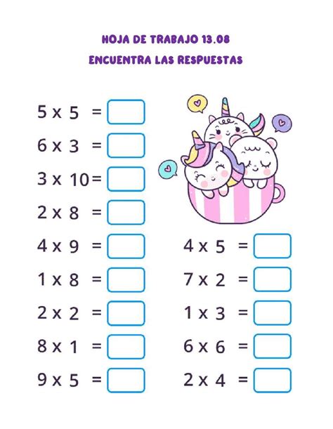 Multiplicación Activity For Segundo Primaria Live Worksheets