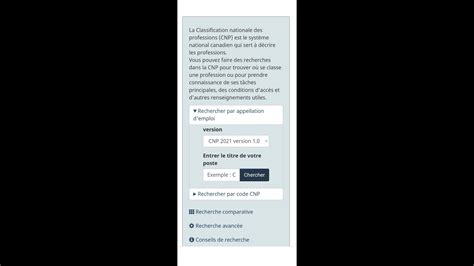 Code De Classification Nationale Des Professions Youtube