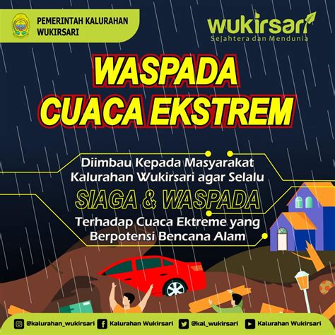 Waspada Cuaca Ekstrem Website Kalurahan Wukirsari