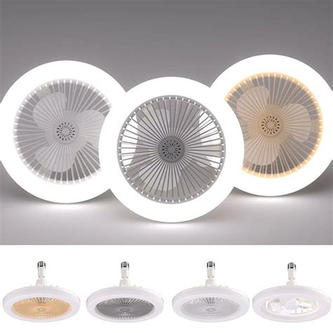 L Mpada Ventilador Luz De Teto Controle Ultra Silencioso Led