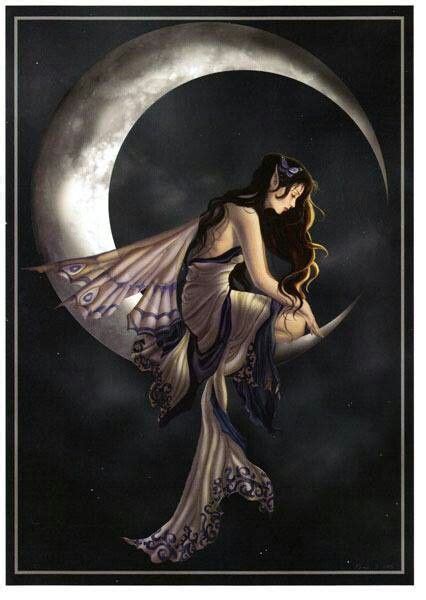 Fairy Sitting On The Moon Fairy Art Fantasy Art Fairy Pictures