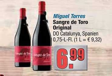 Miguel Torres Sangre De Toro Original Angebot Bei Alldrink