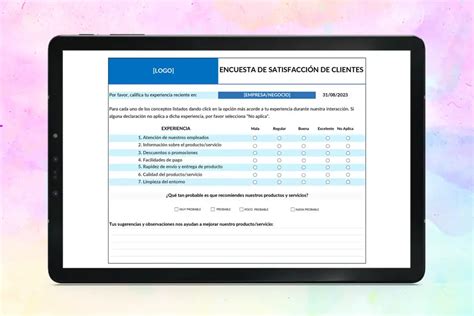 Formato Encuesta De Satisfacci N Del Cliente En Pdf Y Excel