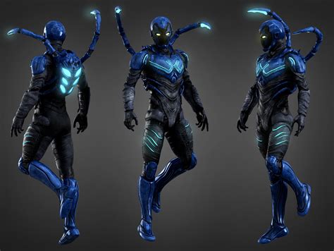 3d Model Blue Beetle Vr Ar Low Poly Rigged Cgtrader