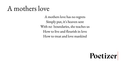 A mothers love - Poetizer.com