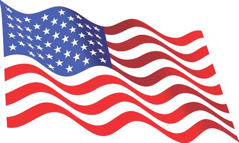8in X 5in Waving American Flag Sticker Car Stickers Window Vinyl Decals
