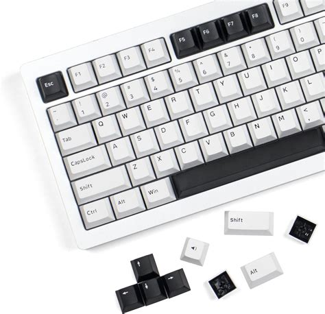 Xvx Bow Keycaps Teclas Estilo Minimalista Negro Sobre Blanco