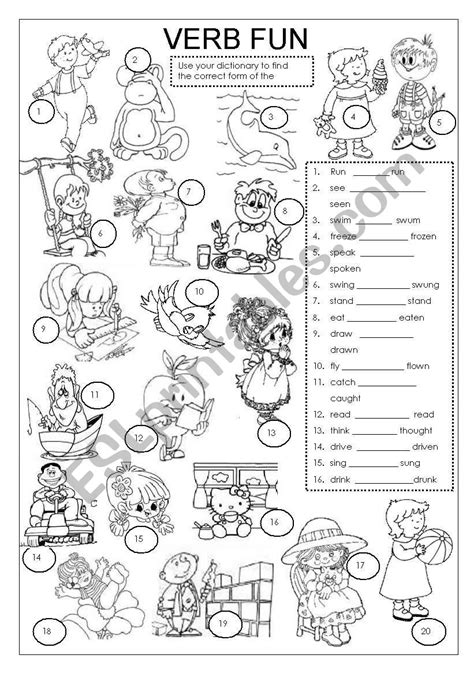 Irregular Verbs Esl Worksheet By Aletsteyn