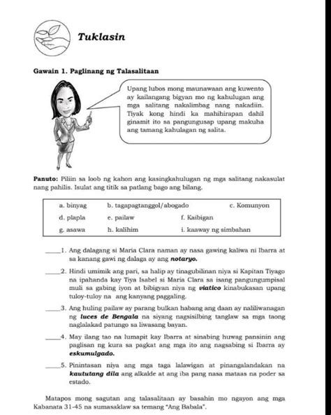 Tuklasin Gawain 1 Paglinang Ng Talasalitaan Studyx