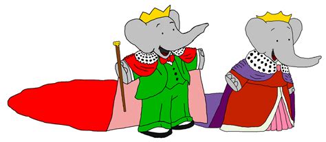 King Babar and Queen Celeste - Kids - Mantles by KingLeonLionheart on DeviantArt