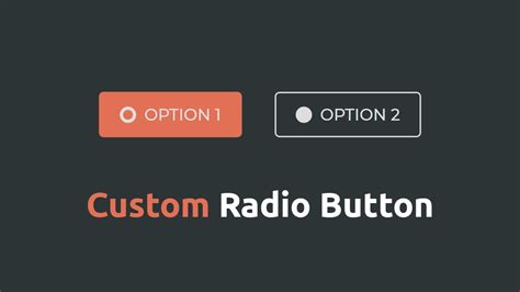 Amazing Custom Radio Button Html And Css Youtube