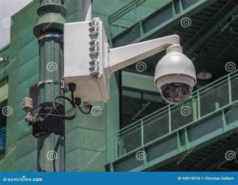 Security Camera On Lamp Post Stock Photo Image Of Pole Privacy 40919078