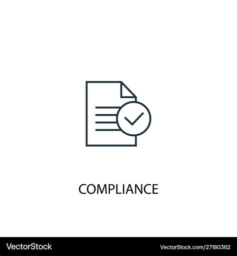 Compliance Concept Line Icon Simple Element Vector Image