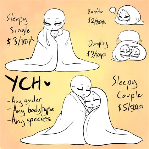 Temp Close Sleepy Ych By Prettypumpkinhead On Deviantart Art