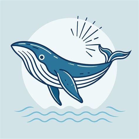 A Majestic Humpback Whale Breaching The Ocean Surface 45936966 Vector