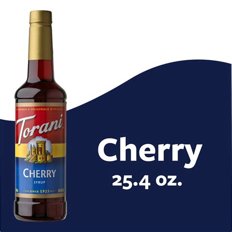 Torani Original Cherry Syrup Authentic Coffeehouse And Soda Syrup 254 Oz