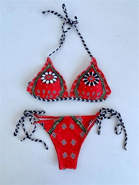 Rotes Bikini mit Print Gebraucht in Bern für CHF 16 mit Lieferung auf Ricardo kaufen