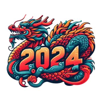 Año Nuevo Chino Del Dragón 2024 PNG dibujos Año Del Dragón 2024