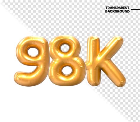 premium psd  number gold  render