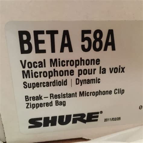 Shure Beta 58A, Computers & Tech, Parts & Accessories, Cables ...
