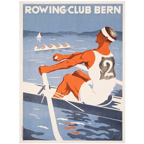 Rowing Club Bern Original Poster | Rowing, Rowing club, Row boat