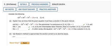 Solved Part B Use Newtons Method To Approximate The