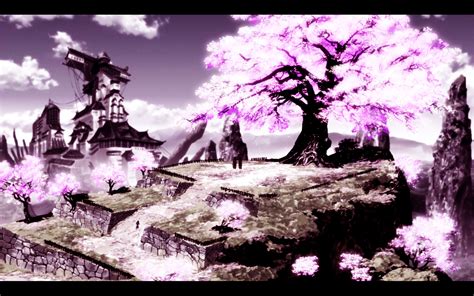 Anime Cherry Blossom Wallpaper Wallpapersafari