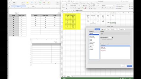 Calculate Gpa And Cgpa Using Microsoft Excel And Apple Number For All