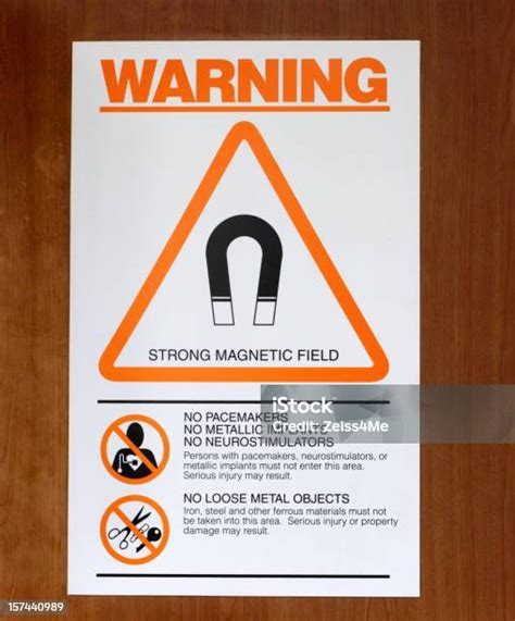 Warning Sign Outside Mri Scanner Stock Photo - Download Image Now - MRI Scanner, Safety, Warning ...