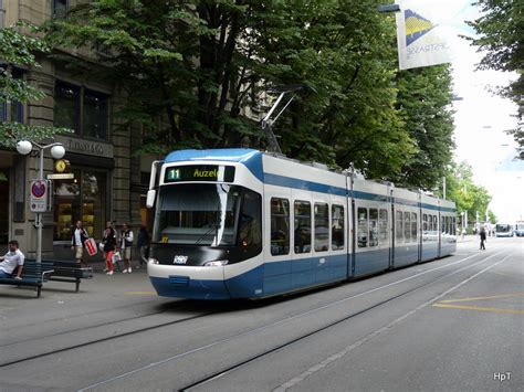 Vbz Tram Be Unterwegs Auf Der Linie In Der Stadt Z Rich