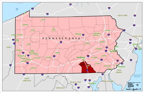 Countymap1 The Geography Of York County Pennsylvania