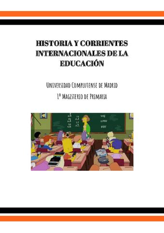 HISTORIA Y CORRIENTES INTERNACIONALES DE LA EDUCACION Pdf