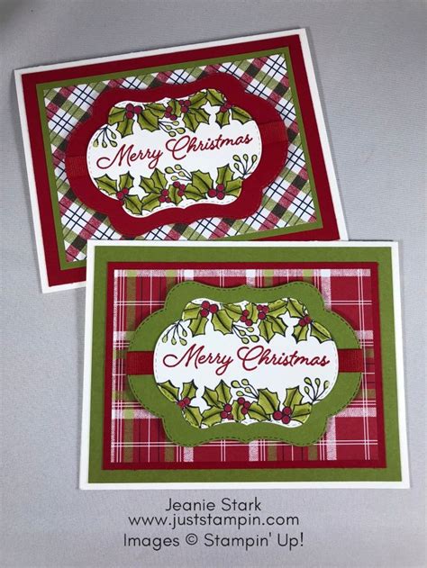 Stampin Up Blended Seasons Christmas Card Idea Jeanie Stark Stampinup